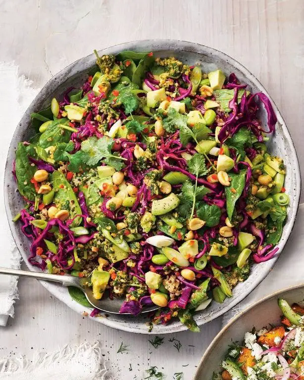 Red Cabbage Salad with Quinoa and Avocado