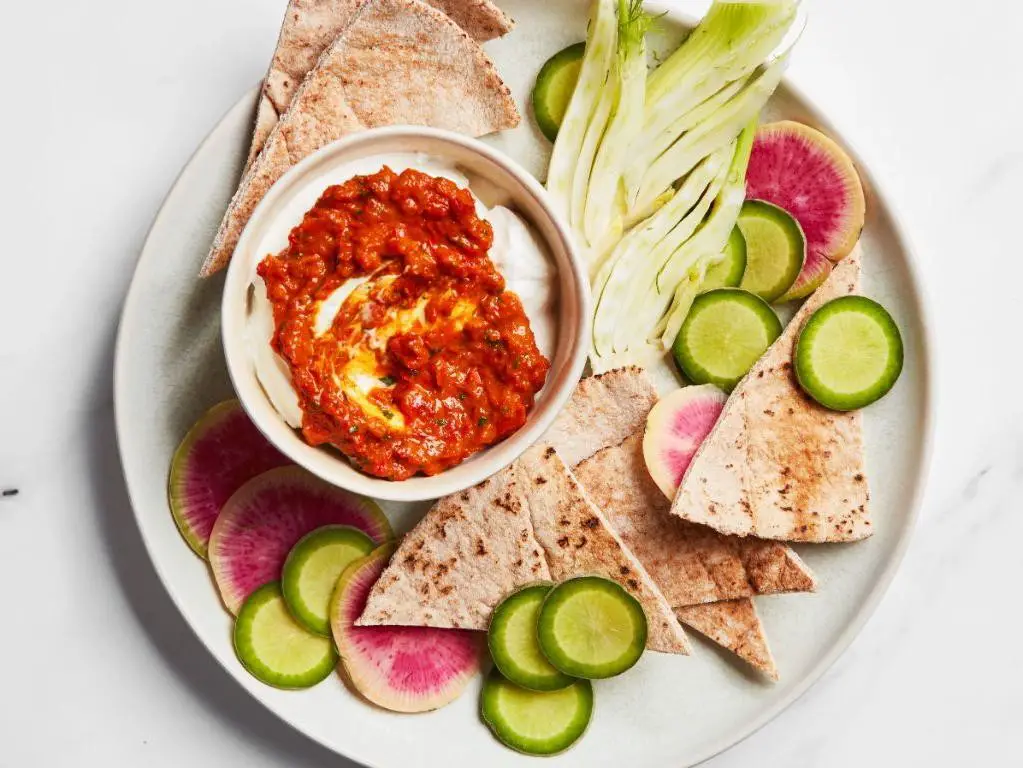 Red Skhug with Roasted Peppers