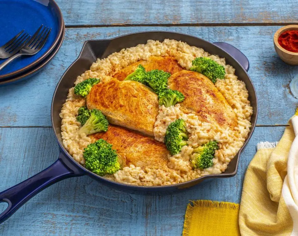 Riced Broccoli and Chicken Skillet