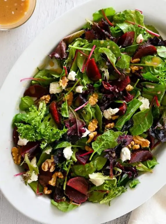 Roasted Beet and Honey Goat Cheese Salad