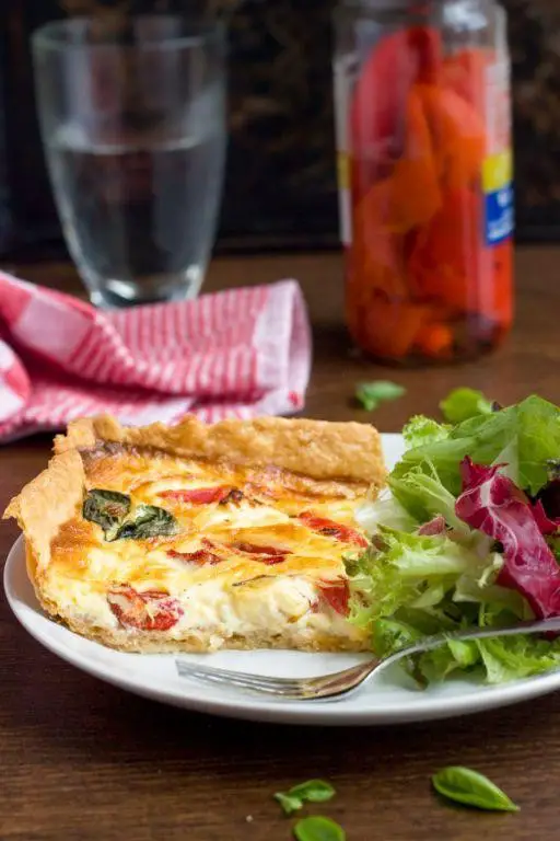 Roasted Red Pepper and Feta Bisquick Quiche