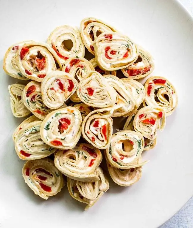 Roasted Red Pepper and Goat Cheese Pinwheels