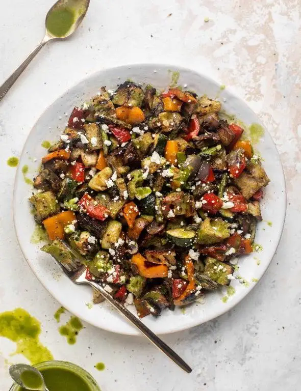 Roasted Vegetable Panzanella Salad
