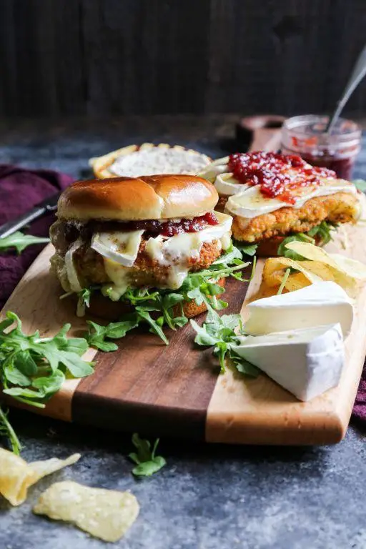 Rotisserie Chicken Sandwich with Cranberry Sauce and Brie