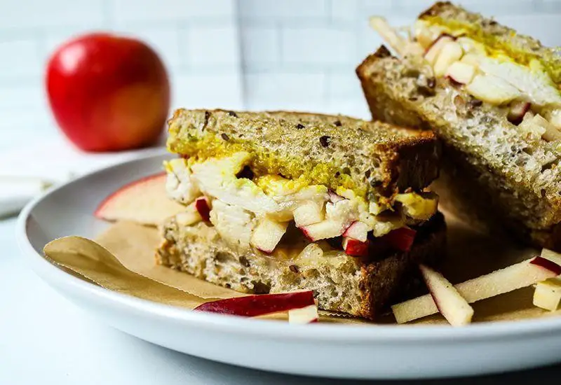 Rotisserie Chicken Sandwich with Honey Mustard and Apples
