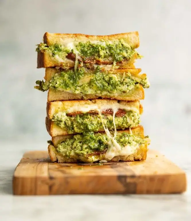 Rotisserie Chicken Sandwich with Pesto and Mozzarella