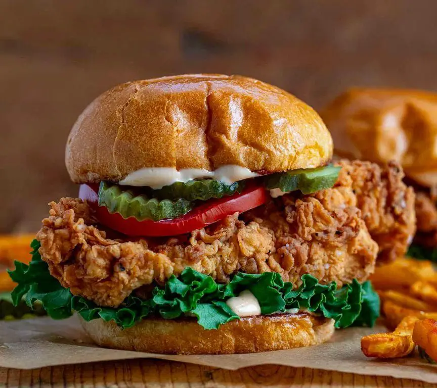 Rotisserie Chicken Sandwich with Sriracha Mayo and Pickles
