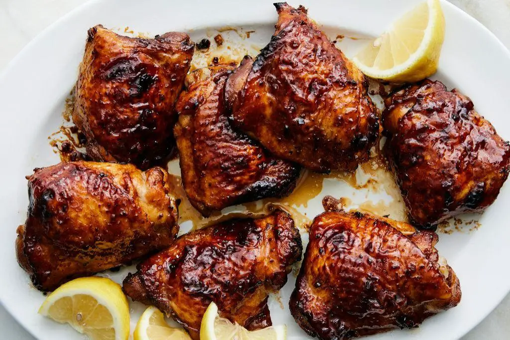 Rotisserie Chicken Thighs with Soy Sauce Marinade