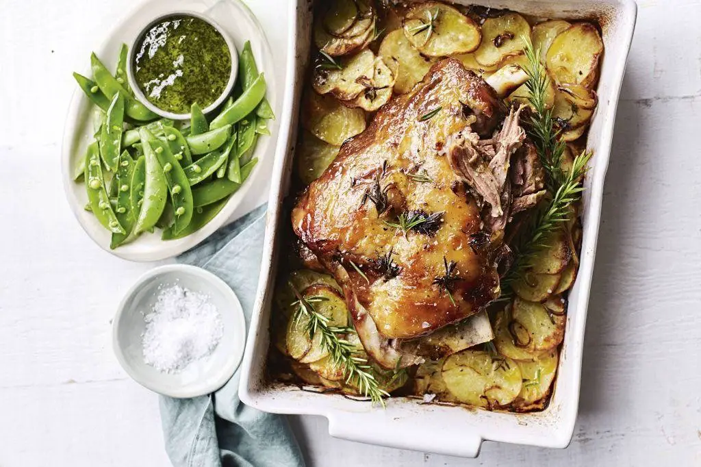 Rotisserie Leg of Lamb with Mint Jelly