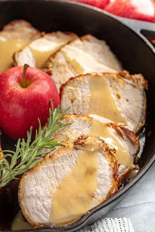 Rotisserie Pork Loin with Apple Glaze