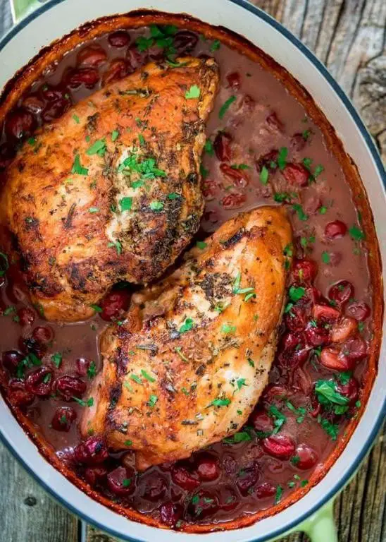 Rotisserie Turkey Breast with Cranberry Sauce