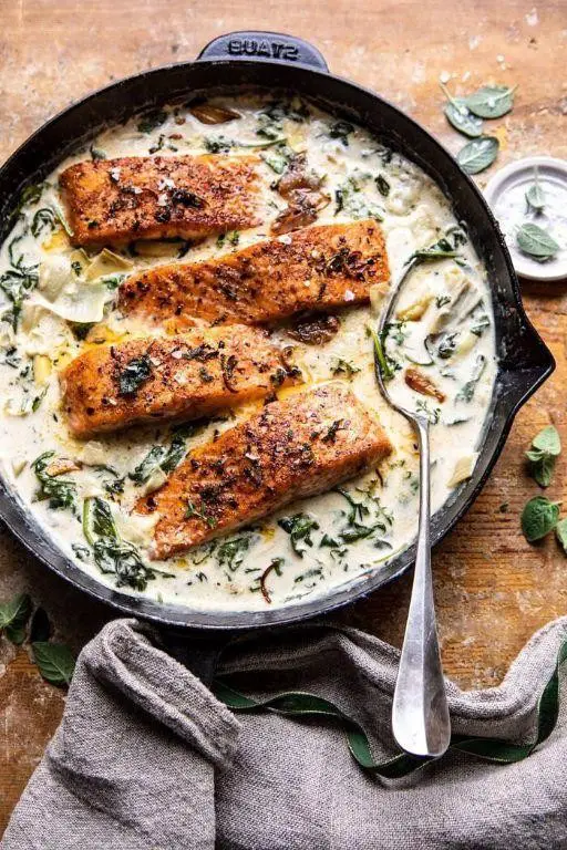 Salmon Spinach and Artichoke Dip