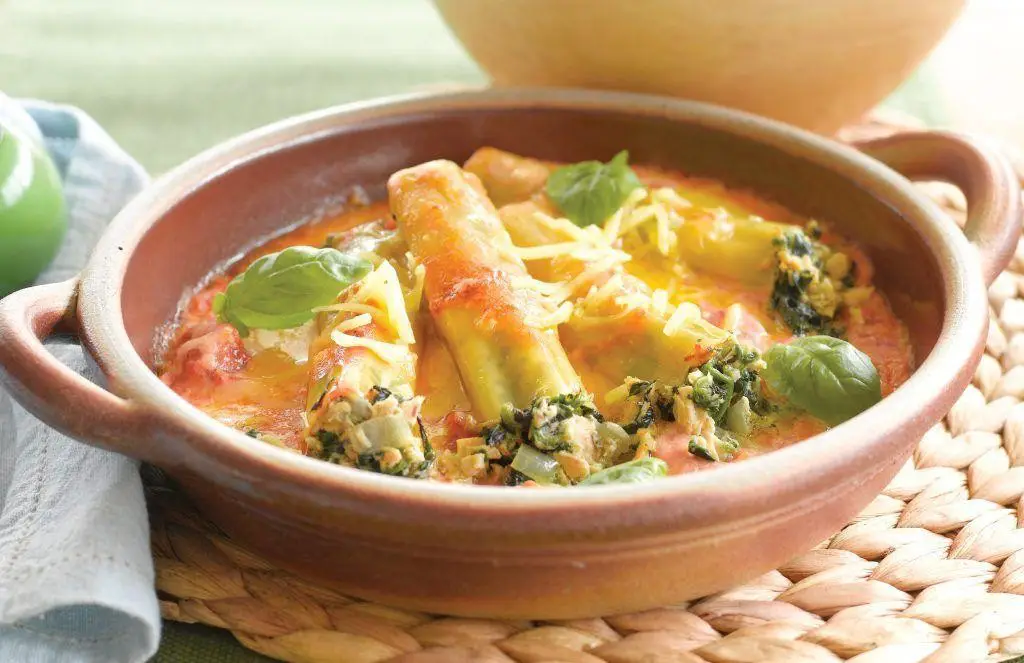 Salmon Spinach and Ricotta Cannelloni