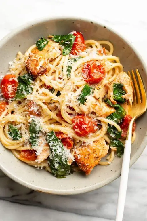 Salmon and Spinach Pasta
