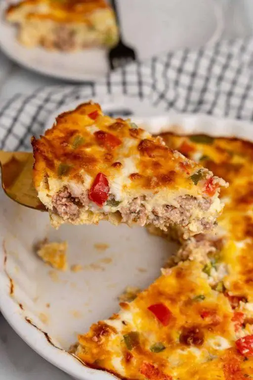 Sausage and Pepper Bisquick Quiche