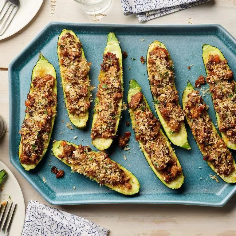Sausage and Zucchini Boats