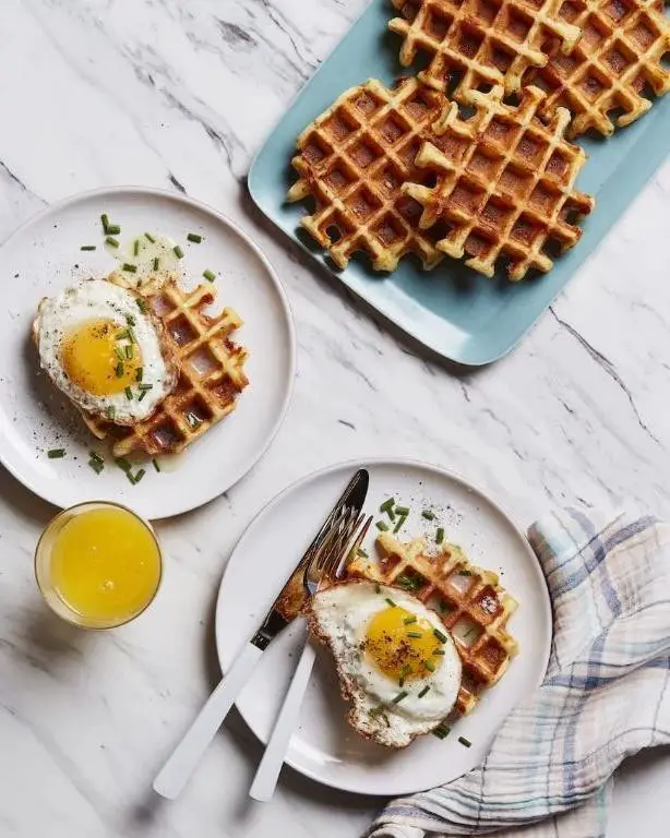 Savory Cheese and Herb Waffles