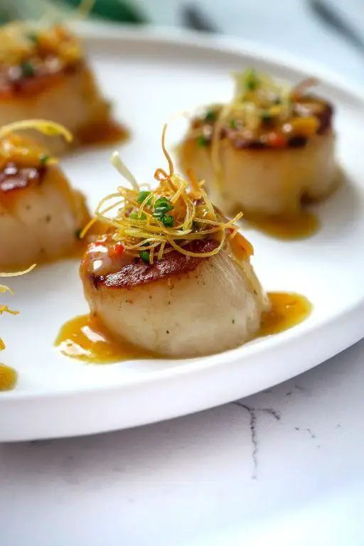 Scallops with Champagne Beurre Blanc Sauce