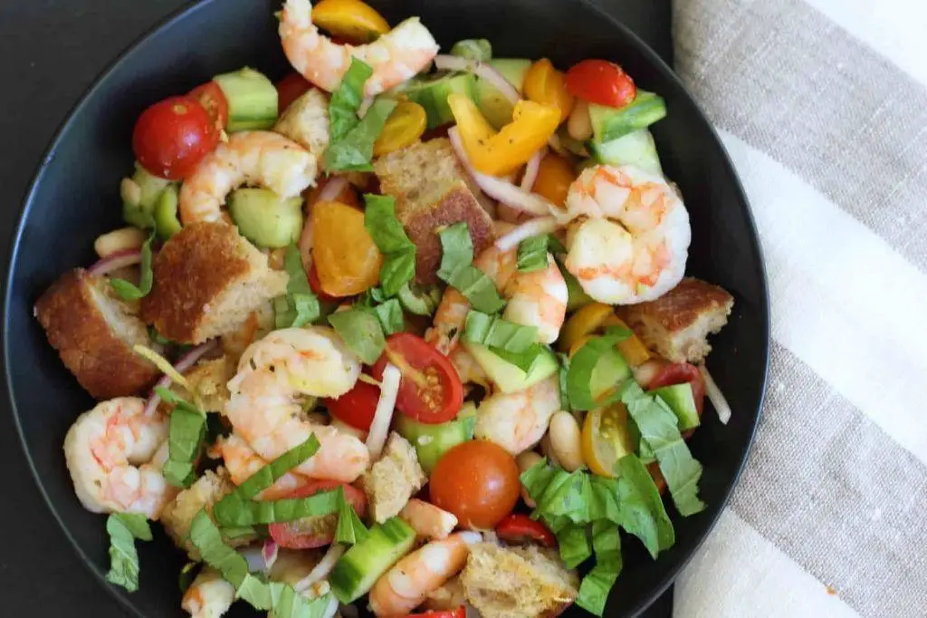 Seafood Panzanella Salad with Shrimp