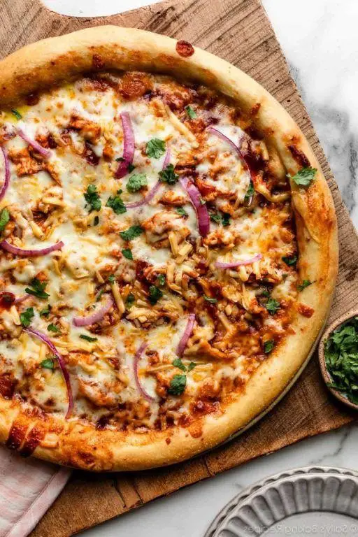 Shaved Chicken BBQ Pizza