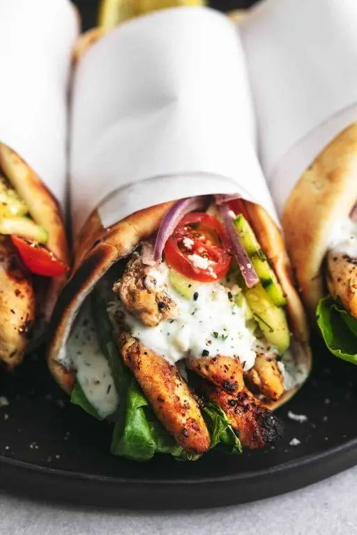 Shaved Chicken Gyros with Tzatziki Sauce