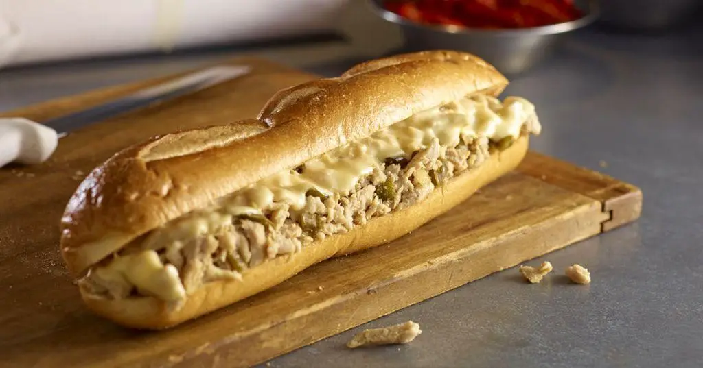 Shaved Chicken Philly Cheesesteak Sandwich