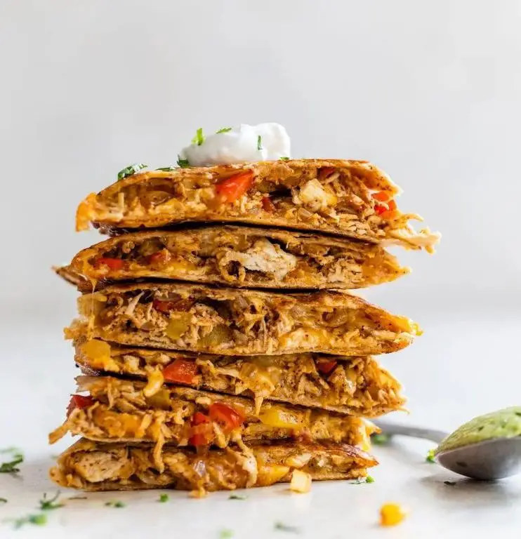 Shaved Chicken Quesadillas