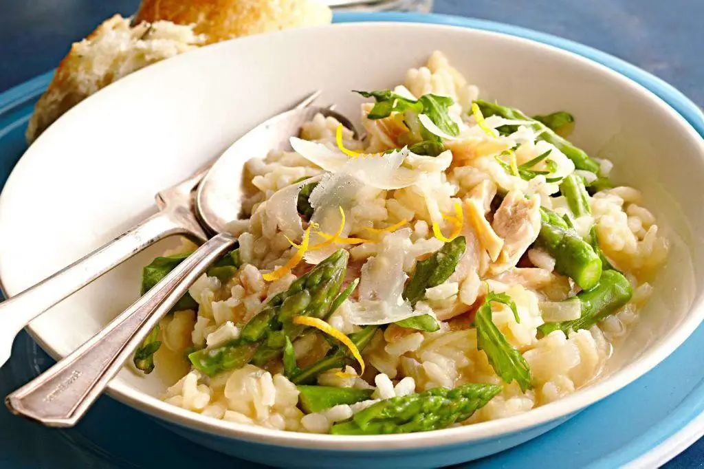 Shaved Chicken and Asparagus Risotto