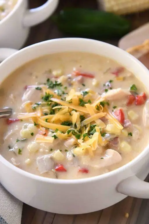 Shaved Chicken and Corn Chowder