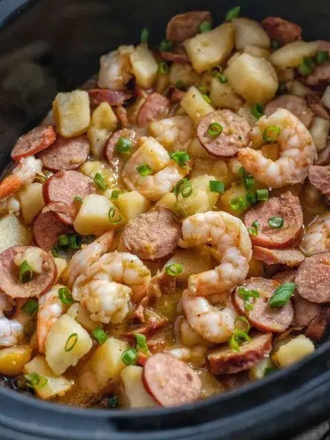 Slow Cooker Cajun Shrimp and Sausage