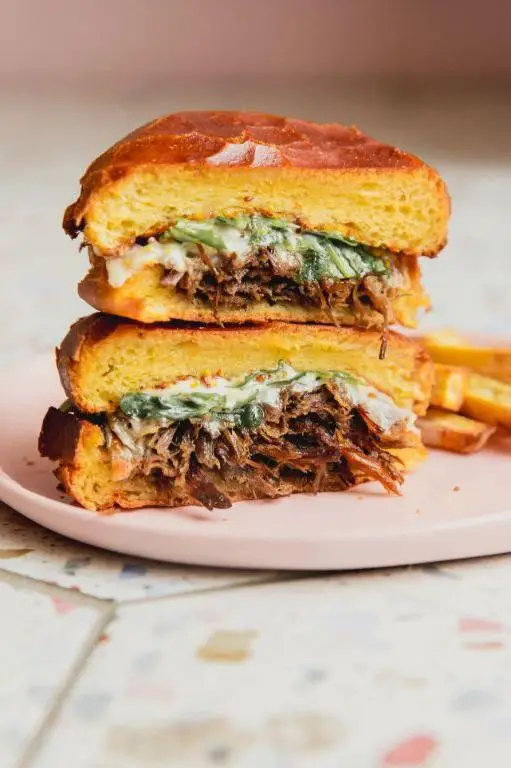 Slow Cooker Pot Roast Sandwich with Caramelized Onions