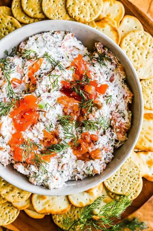 Smoked Salmon Dip with Capers and Red Onion