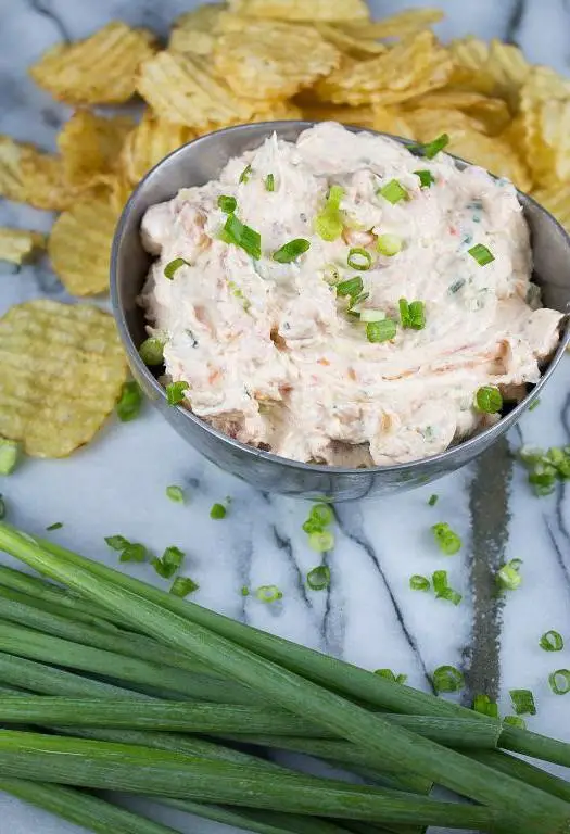Smoked Salmon Dip with Cream Cheese and Green Onions