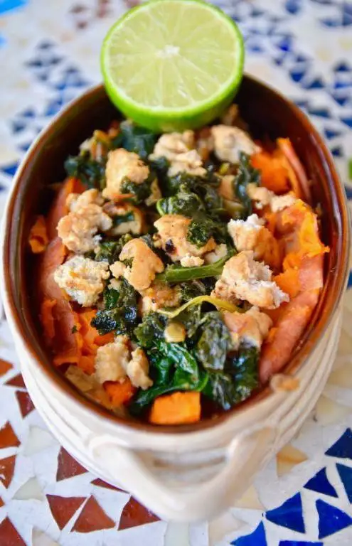 Smoked Turkey and Kale Stuffed Sweet Potatoes