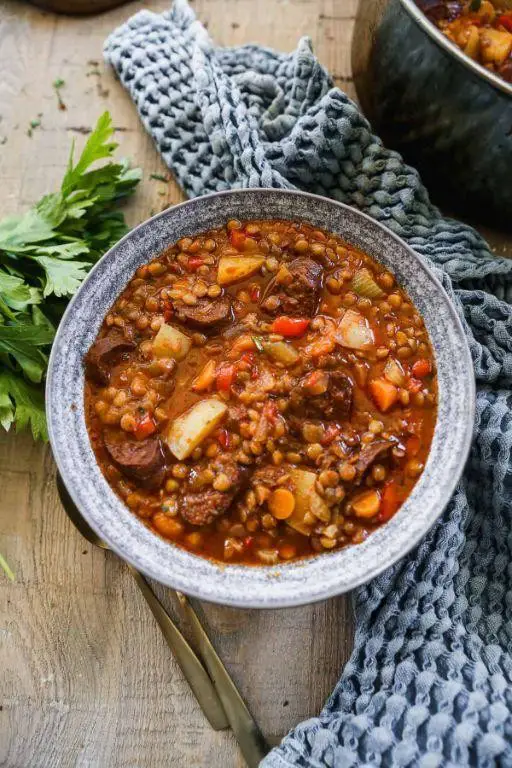 Spanish Lentil Stew with Vegetables