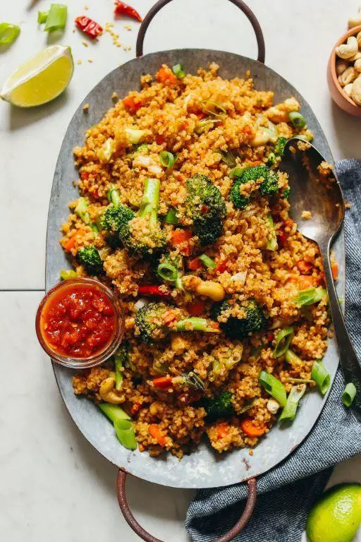 Spicy Brown Rice and Quinoa Stir Fry