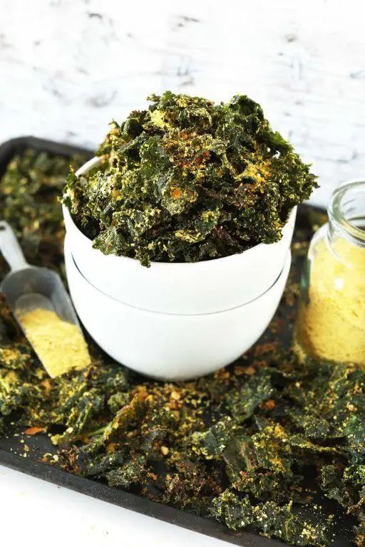 Spicy Nutritional Yeast Kale Chips