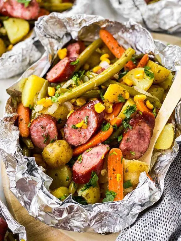 Spicy Sausage Hobo Dinner