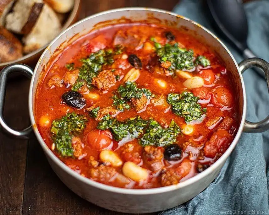Spicy Sausage and Bean Stew