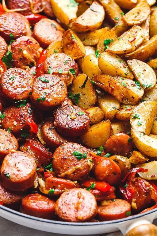 Spicy Sausage and Potato Skillet