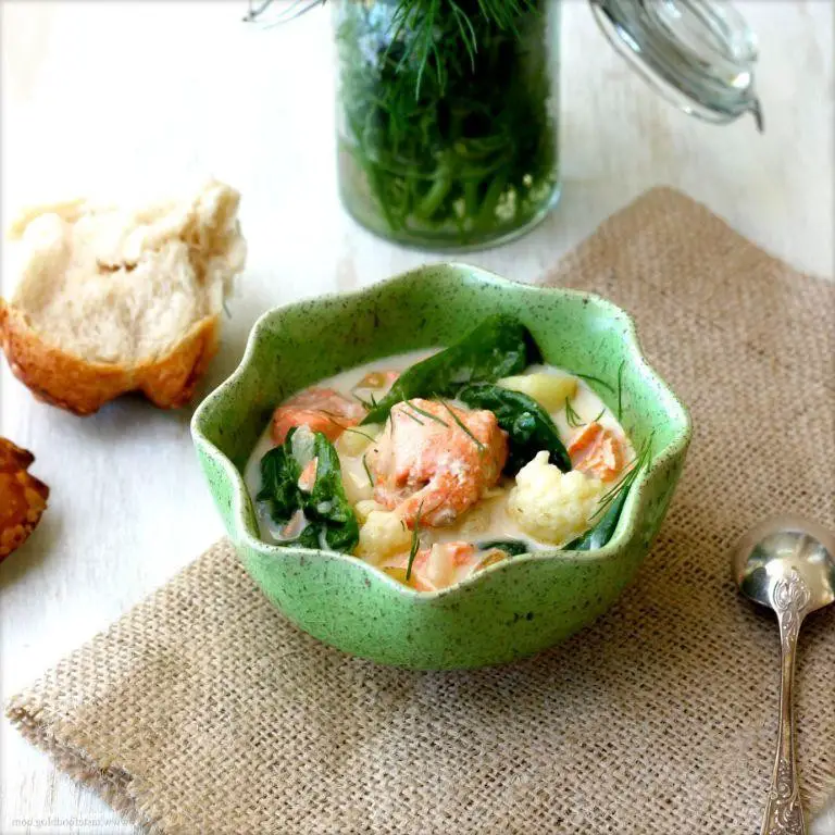 Spinach and Salmon Chowder