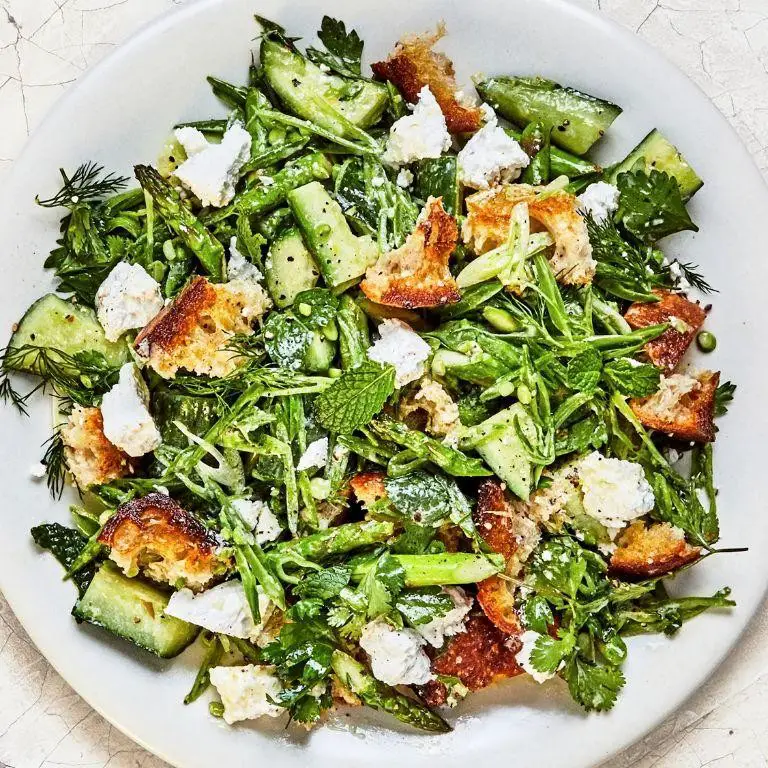 Spring Panzanella Salad with Asparagus