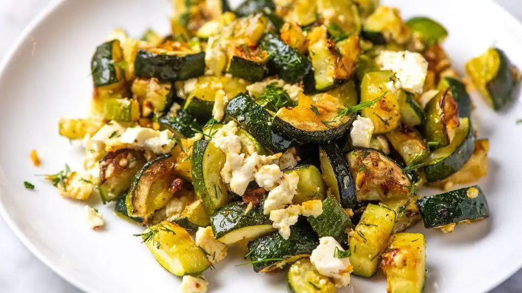 Steamed Zucchini with Feta Cheese
