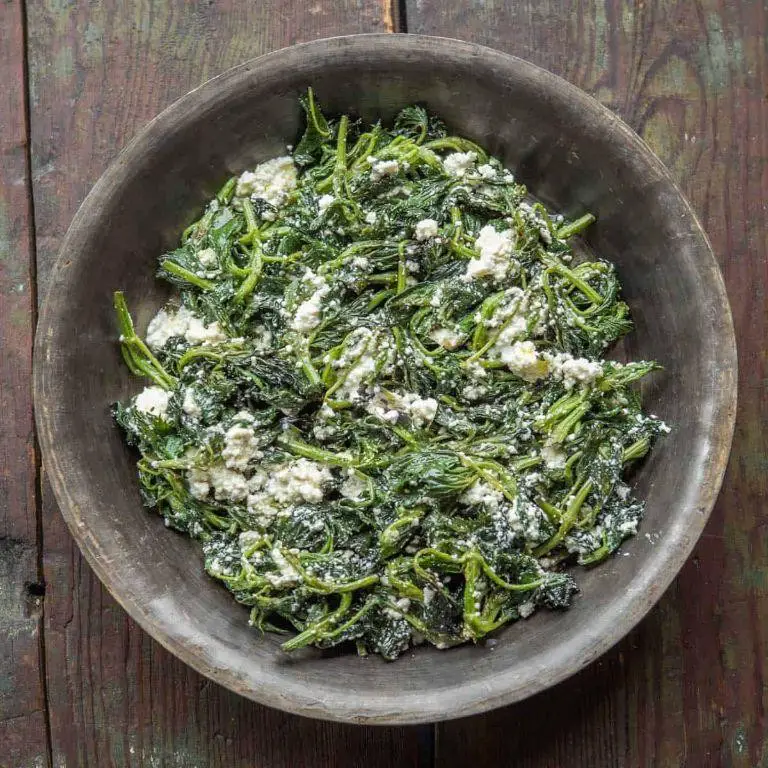 Stinging Nettle Salad with Goat Cheese