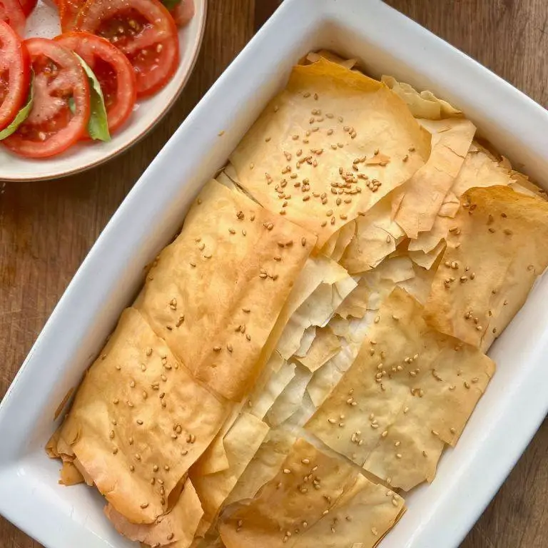 Stinging Nettle and Feta Filo Pastry