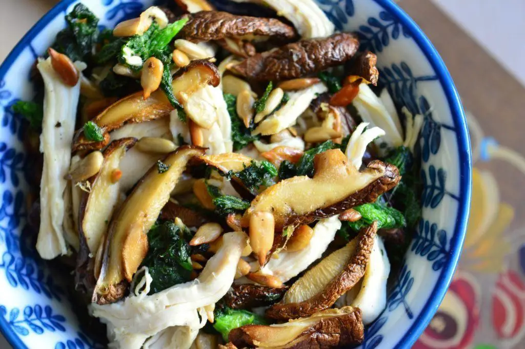 Stinging Nettle and Mushroom Stir Fry