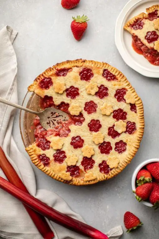 Strawberry Rhubarb Sugar Free Pie