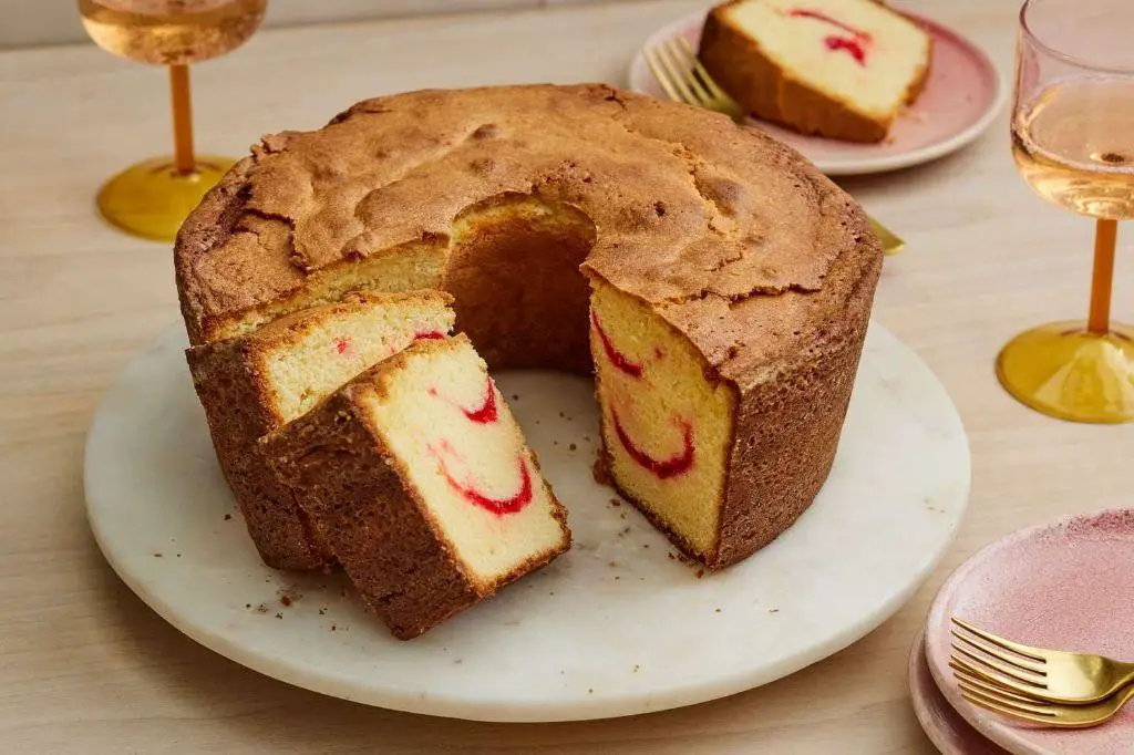 Strawberry Swirl Pound Cake
