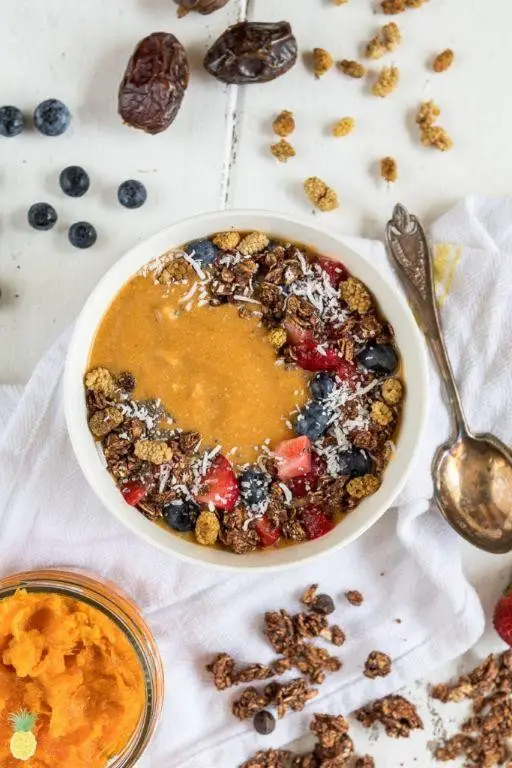Sweet Potato Smoothie Bowl with Granola