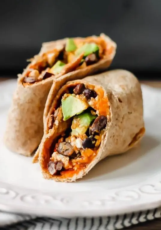 Sweet Potato and Black Bean Breakfast Burritos